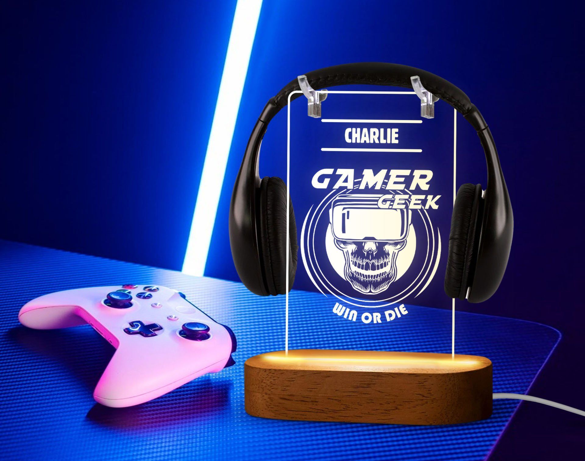 BK Gift Kişiye Özel İsimli Gamer Tasarımlı Led Lamba-4, Gece Lambası, Ev Dekorasyonu, Işıklı Pleksi Biblo