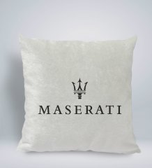 BK Gift Maserati Tasarımlı Kare Araç Koltuk Yastığı-1