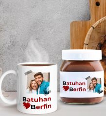 BK Gift Sevgiliye Özel Kupa ve Nutella 400gr. Hediye Seti, Sevgiliye Hediye, Sevgililer Günü Hediye, Doğum Günü Hediyesi