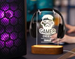 BK Gift Kişiye Özel İsimli Gamer Tasarımlı Led Lamba-3, Gece Lambası, Ev Dekorasyonu, Işıklı Pleksi Biblo