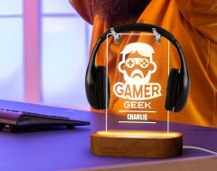BK Gift Kişiye Özel İsimli Gamer Tasarımlı Led Lamba-3, Gece Lambası, Ev Dekorasyonu, Işıklı Pleksi Biblo