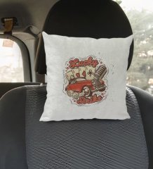 BK Gift Lucky Strike Tasarımlı Kare Araç Koltuk Yastığı-1