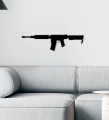 BK Gift Silah Tasarımlı Ahşap Duvar Süsü-75