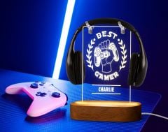 BK Gift Kişiye Özel İsimli Gamer Tasarımlı Led Lamba-2, Gece Lambası, Ev Dekorasyonu, Işıklı Pleksi Biblo
