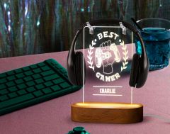 BK Gift Kişiye Özel İsimli Gamer Tasarımlı Led Lamba-2, Gece Lambası, Ev Dekorasyonu, Işıklı Pleksi Biblo