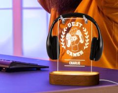 BK Gift Kişiye Özel İsimli Gamer Tasarımlı Led Lamba-2, Gece Lambası, Ev Dekorasyonu, Işıklı Pleksi Biblo