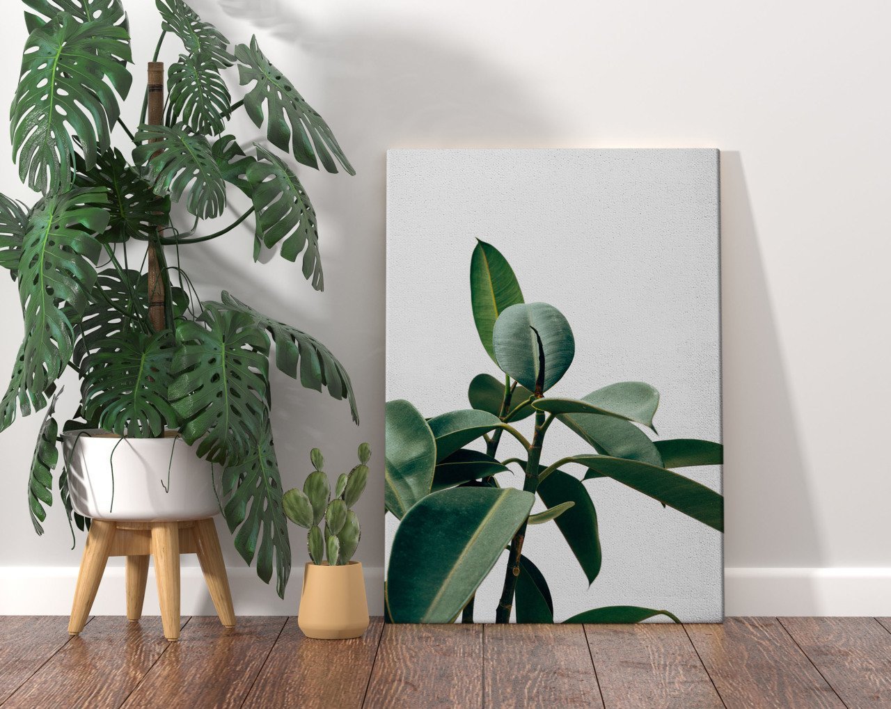 BK Home Green Plant Tasarımlı Kanvas Tablo 70x100cm-1
