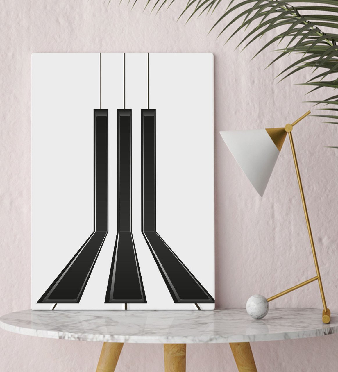 BK Gift Piyano Tuşları Tasarımlı Kanvas Tablo 30x50cm-1