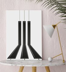 BK Gift Piyano Tuşları Tasarımlı Kanvas Tablo 30x50cm-1