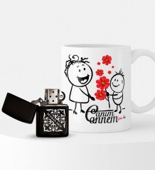 Kişiye Özel Canım Annem Çakmak ve Kupa Seti - 17