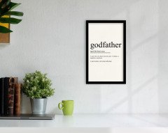 BK Home Godfather Baba Tasarımlı Dekoratif Ahşap Siyah Çerçeveli Tablo-6