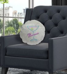 Kişiye Özel İsimli Barmen Tasarımlı Dekoratif Kırlent Yastık-2