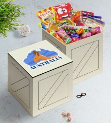 Bk Gift Australia Tasarımlı Ahşap Kutuda Nostaljik Lezzetler Hediye Seti