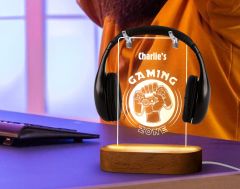 BK Gift Kişiye Özel İsimli Gamer Tasarımlı Led Lamba-1, Gece Lambası, Ev Dekorasyonu, Işıklı Pleksi Biblo