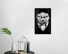 BK Home Godfather Baba Tasarımlı Dekoratif Ahşap Siyah Çerçeveli Tablo-5