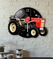 Kişiye Özel Traktör Tasarımlı Ahşap Duvar Saati-5
