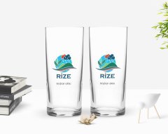 Kişiye Özel Renkli Baskılı Rize Tasarımlı Turistik İkili Rakı Bardağı Seti-1
