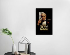 BK Home Godfather Baba Tasarımlı Dekoratif Ahşap Siyah Çerçeveli Tablo-4