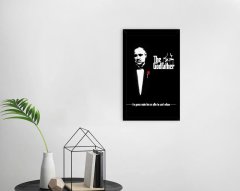 BK Home Godfather Baba Tasarımlı Dekoratif Ahşap Siyah Çerçeveli Tablo-3