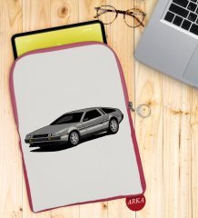 BK Gift Klasik Araç Tasarımlı Taşınabilir Koruyucu Tablet Kılıfı & Organizer Çanta - Pembe-6
