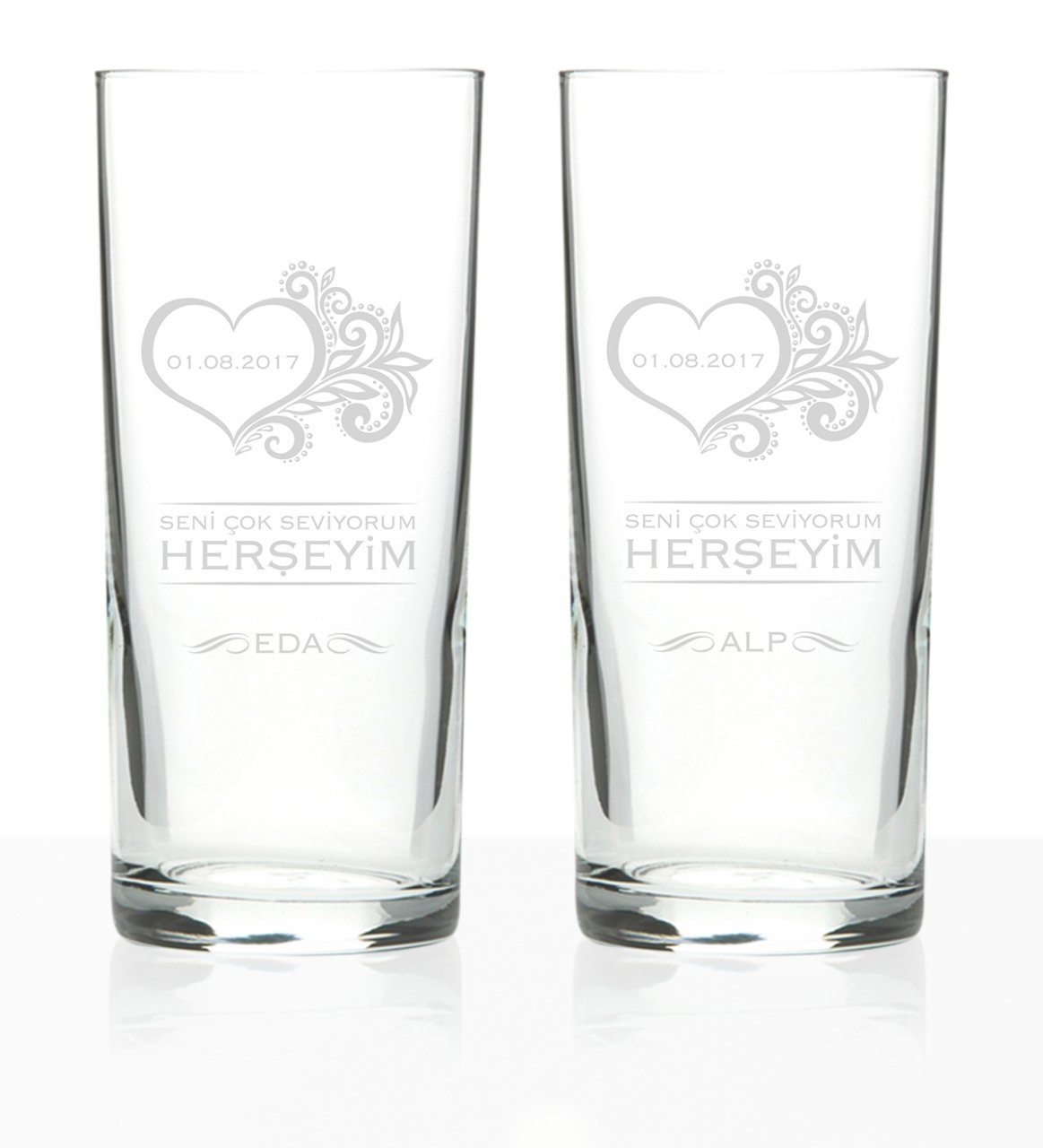 Kişiye Özel 2'li Rakı Bardağı Seti (Model 21)