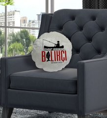 Kişiye Özel İsimli Balıkçı Tasarımlı Dekoratif Kırlent Yastık-1