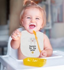 BK Kids Kişiye Özel İlk Diş Tasarımlı Bebek Mama Önlüğü - Model 1