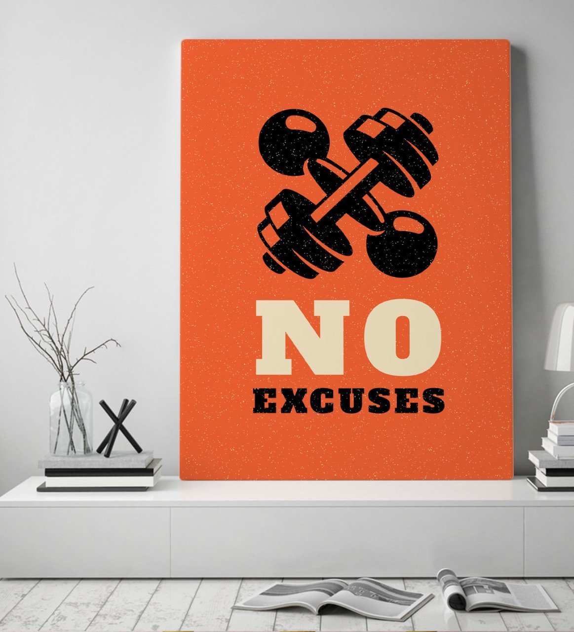 BK Gift No Excuses Tasarımlı Kanvas Tablo 50x70cm-1