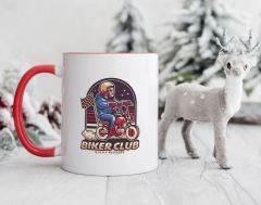 BK Gift Kişiye Özel Motorcu Temalı Kırmızı Kupa Bardak-15, Arkadaşa Hediye, Sevgiliye Hediye