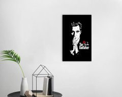 BK Home Godfather Baba Tasarımlı Dekoratif Ahşap Siyah Çerçeveli Tablo-1