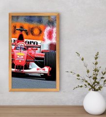 BK Gift Formula 1 Tasarımlı Dekoratif Retro Ahşap Çerçeveli Tablo-2