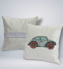 BK Gift Klasik Araç Tasarımlı Kare Araç Koltuk Yastığı-4