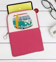 BK Gift Klasik Araç Tasarımlı Taşınabilir Koruyucu Tablet Kılıfı & Organizer Çanta - Pembe-3
