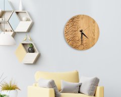 BK Home Dekoratif 45cm Ahşap Duvar Saati-12