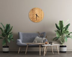 BK Home Dekoratif 45cm Ahşap Duvar Saati-12