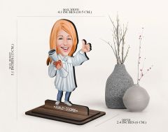 BK Gift Kişiye Özel Mezun Karikatürlü Ahşap Biblo-1 , Arkadaşa Hediye , Sevgiliye Hediye, Kişiye Özel Biblolar