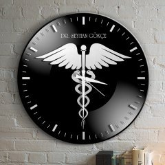 Kişiye Özel Mesleki Doktor Ahşap Duvar Saati - 8