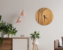 BK Home Dekoratif 45cm Ahşap Duvar Saati-11
