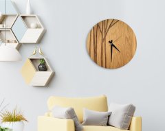 BK Home Dekoratif 45cm Ahşap Duvar Saati-11