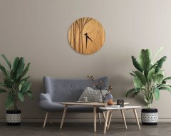 BK Home Dekoratif 45cm Ahşap Duvar Saati-11