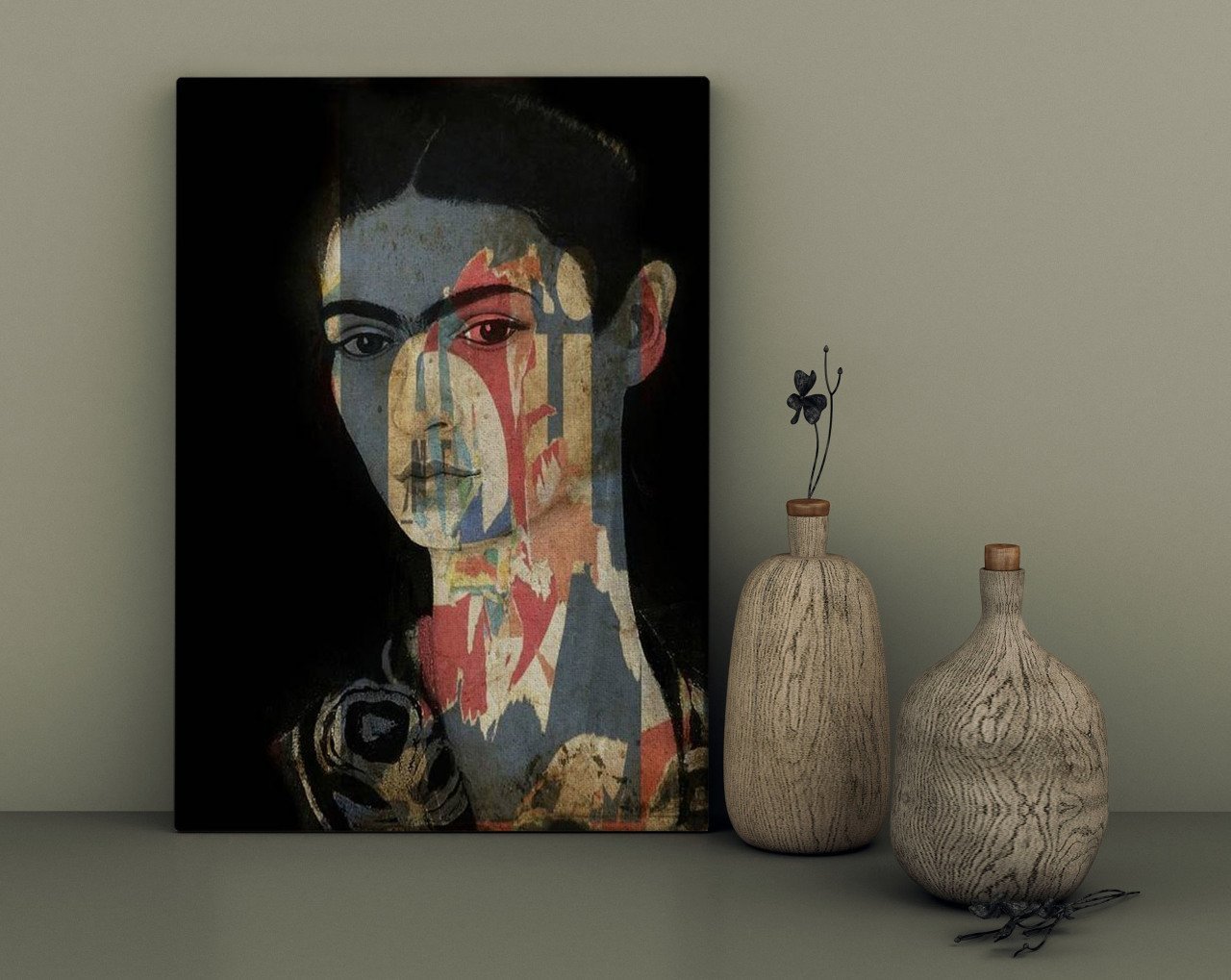 BK Home Frida Kahlo Tasarımlı Kanvas Tablo 30x50cm-1
