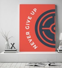 BK Gift Never Give Up Tasarımlı Kanvas Tablo 50x70cm-1