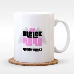 Kişiye Özel Melek Anne Beyaz Kupa Bardak - 1