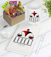 Kişiye Özel Avukat Nostaljik Lezzetler Defter Kalem Kupa Hediye Seti-4