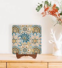BK Gift Retro Masif Tasarımlı Ahşap Standlı Puzzle Çerçeve-11