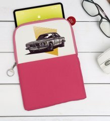 BK Gift Klasik Araç Tasarımlı Taşınabilir Koruyucu Tablet Kılıfı & Organizer Çanta - Pembe-1