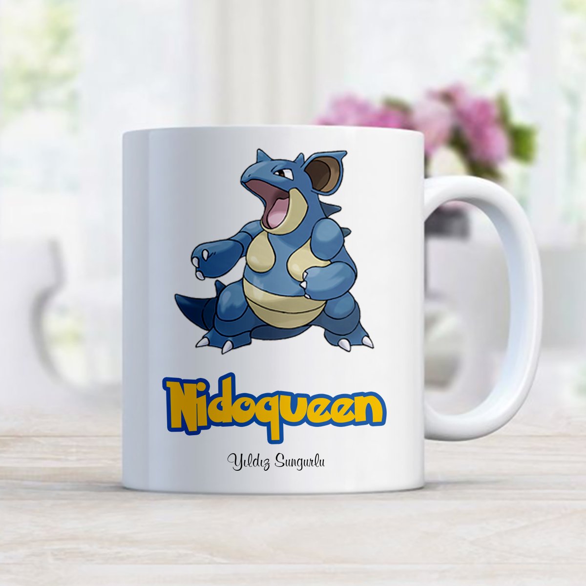 Kişiye Özel Pokemon Nidoqueen Beyaz Kupa Bardak