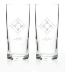 Kişiye Özel 2'li Rakı Bardağı Seti (Model 17)