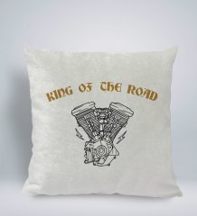 BK Gift King Of The Road Tasarımlı Kare Araç Koltuk Yastığı-1