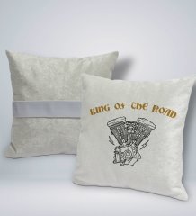 BK Gift King Of The Road Tasarımlı Kare Araç Koltuk Yastığı-1